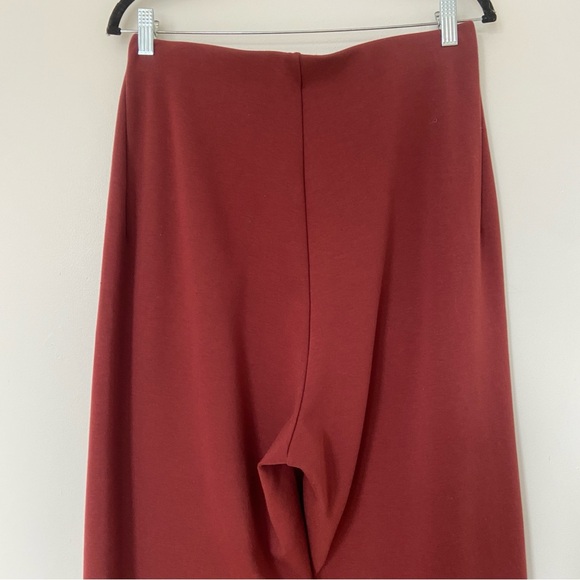Hoi Bo High Waisted Stretch Jersey Pants in Maroon size Large - Picture 8 of 11
